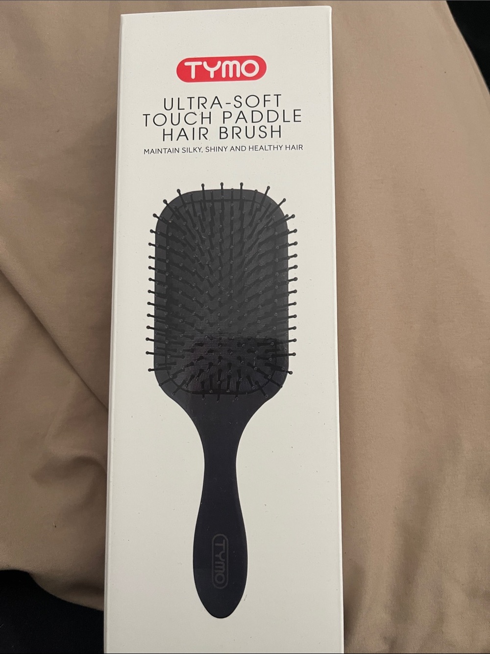 Tymo Ultra-Soft Touch Paddle Hair Brush - Black